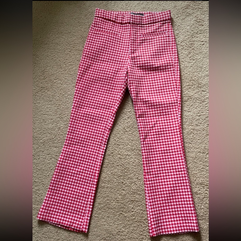 Zara gingham flared pants
